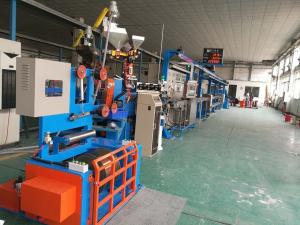 Fast Electric Wire Making Machine / Sky Blue Cable Extrusion Machine