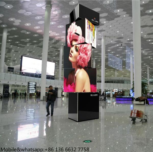 Cheap rotating led display stand airport stadium 3 layer Rotate display led for sale