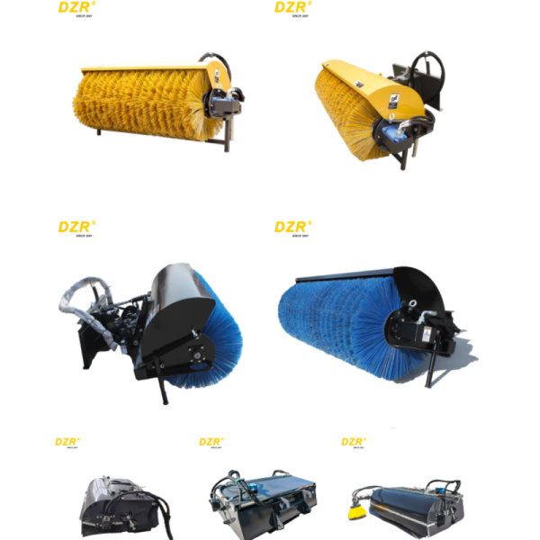 0201 Angle Sweeper Road Clearance Excavator Sweeper Skid Steer Broom For Bulldozer