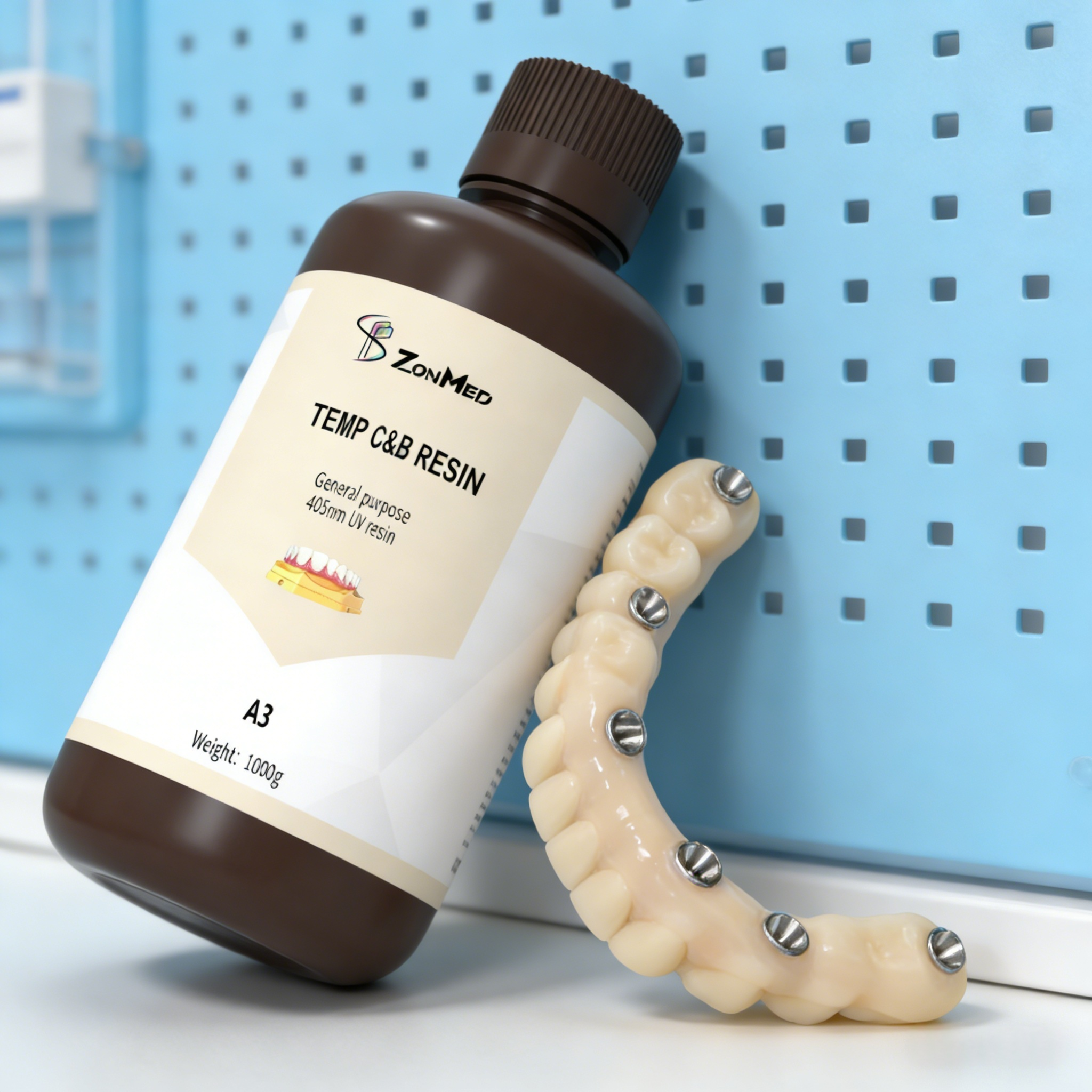 Water Absorption Rate 0.6-0.95 Temp C B Resin Temporary Crowns Bridges Dental Restorations Light Cured Self Cured Dual Cured Polymerization Method