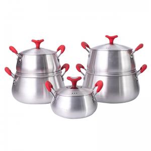 Best Recyclable Spin Bottom Cookware Pot Alu Material For Kitchen Cooking wholesale