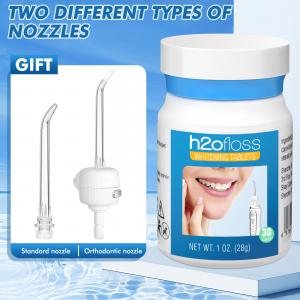 Best H2ofloss Organic 30 Pcs Teeth Whitening Tablets Oral Care Fresh Breath Toothpaste wholesale