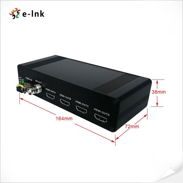 1550nm SDI To Fiber Optic Converter 3G 5W DWDM With 4Ch HDMI Output