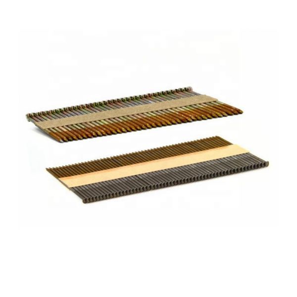 Industrial 34 Degree Framing Nails 3.1*90mm Ring Shank Paper Strip For IM90 Nailer