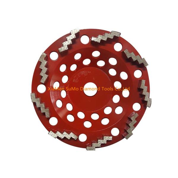 Cheap Zigzag Segment Diamond Grinding Cup Customized Color Long Working Life for sale