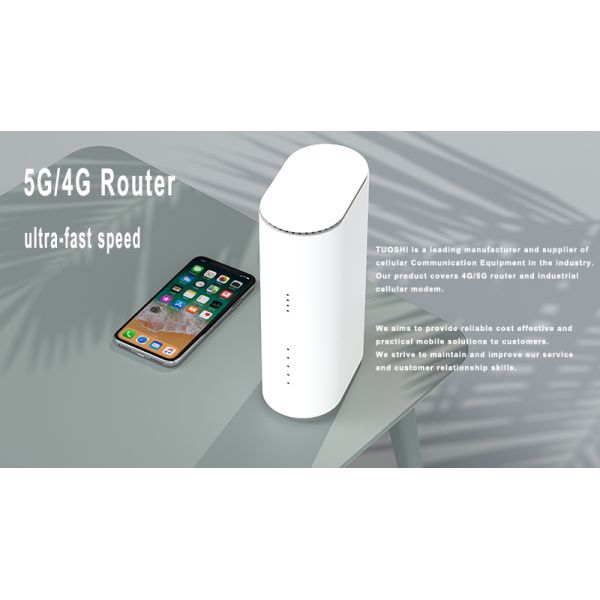 TUOSHI 5G Modem WiFi 6 Router NR NSA / SA Wireless CPE Voice Volte Gigabit Ethernet 4G