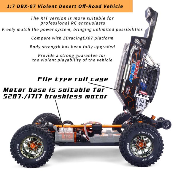 1/7 Scale 80KM/H Remote Control RC Car RC Racing Car High Speed