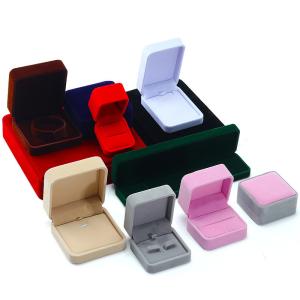 China Wholesale Manufacturing Luxury Jewellery Box packaging Personalized Custom high end Necklace Bracelet Earrings Ring Packaging Velvet Jewelry Box with logo on sale