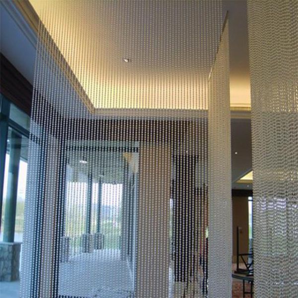 High quality fashion decorative metal ball chain curtain for room divider partition