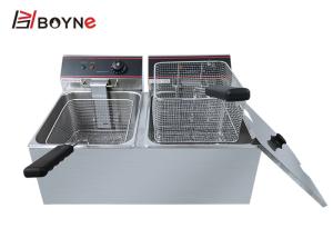 China Fried Chicken Fryer Double Oil Tank Heavy Duty Restaurant Equipments on sale