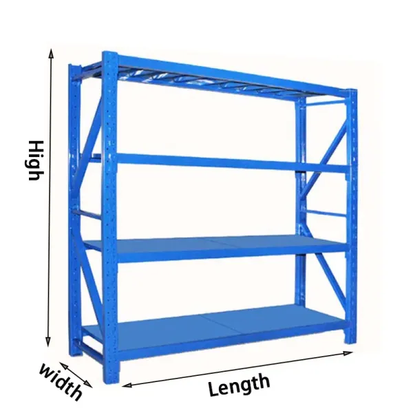 4 Layers Multifunction Warehouse Steel Storage Rack Supermarket Storage Shelf