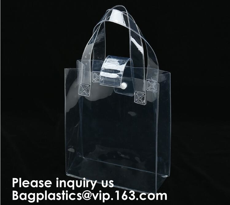Clear Zipper Bag With Compression Packing Closure,Toiletry Bag With Pink Trim And Zipper Closing PVC zipper pouch bageas