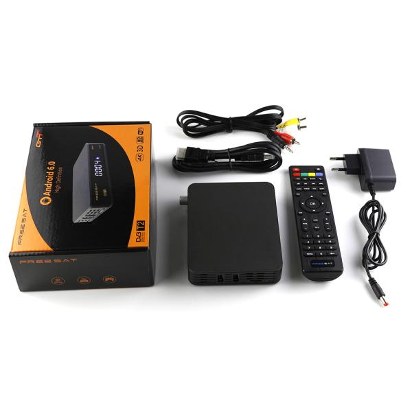 Android 6.0 TV BOX DVB-T/T2/Cable Freesat GTT set top box skybox wireless