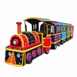 China Kids Tourist Train Rides , Electric Trackless Train With 4 Coaches on sale