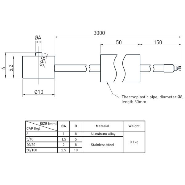 Micro Compression Load Cell Strain Gauge High capacity Load Cell Small Sensor