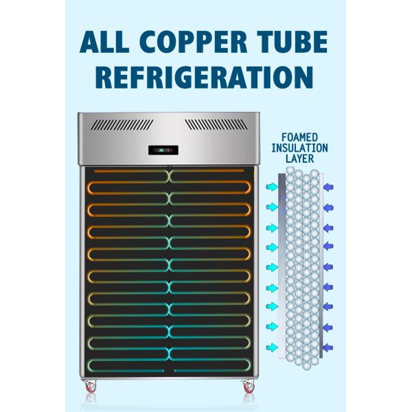 210W 500L Double Doors Upright Freezer Commercial Refrigeration Equipment