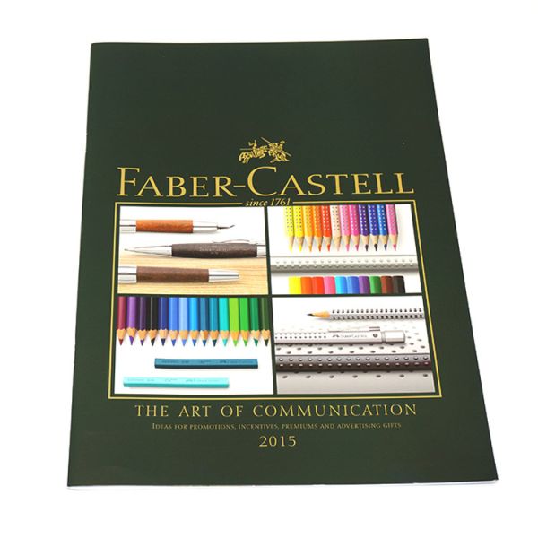 A4 Portrait Booklet Catalog Printing 16 Pages Flyer With Saddle Stitch Binding