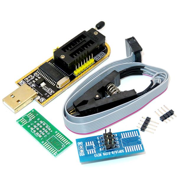 Cheap CH341A 24 25 Series EEPROM Flash BIOS USB Programmer Module + SOIC8 SOP8 Test Clip For EEPROM 93CXX / 25CXX / 24CXX for sale
