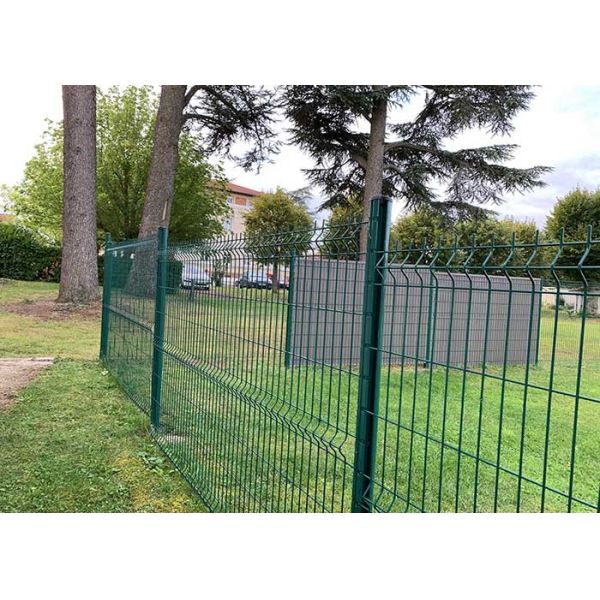 3d Curved Welded Peach Post V Mesh Security Fencing 1030mm Height