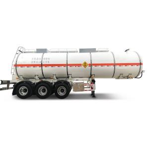 43500L 28t Insulated Tanker Trailers For Palm Oil Crude Oil Bitumen