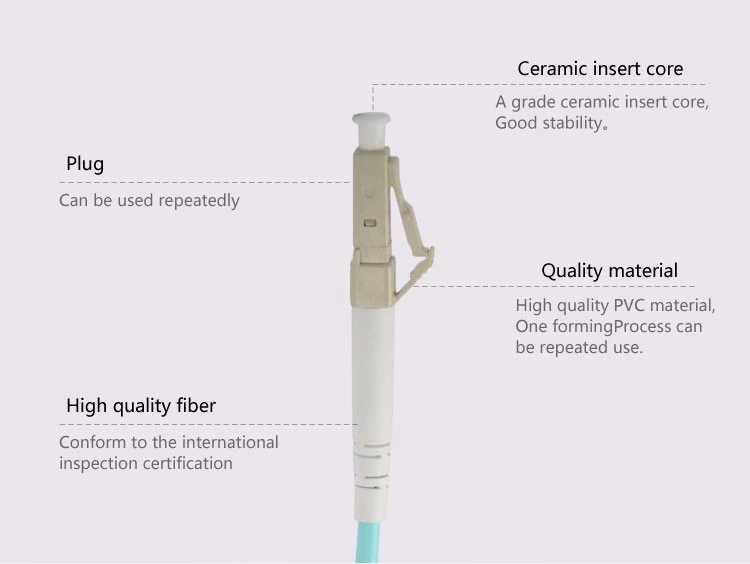 Pink Mode Conditioning Fiber Optic Patch Cables , PC Fiber Optic Patch Cables Single Mode