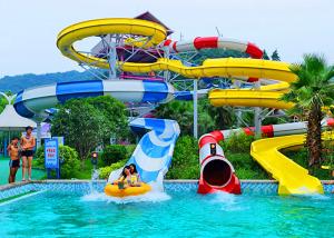 Best Adult Construction Spiral Swimming Pool Slide Theme Park Water Slide 90 KW Power wholesale