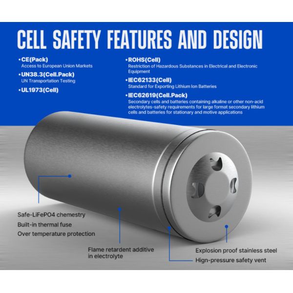 48V 400A Marine Li Ion Battery Cell Impact Resistant For Tower Ships