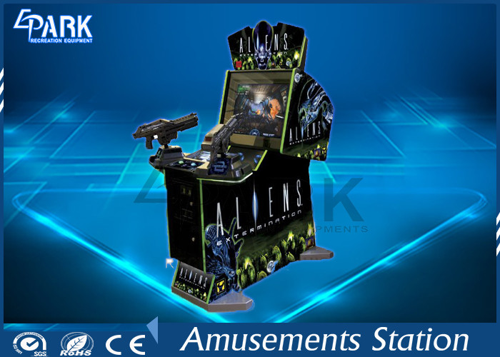Coin Operated 42 Inch Amusement Park Aliens Shooting Arcade Machines