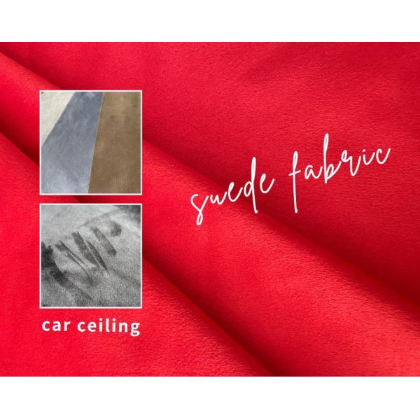 1.2mm Thickness Hi Density Suede Car Roof Fabric Velvety Soft 1.6m Width