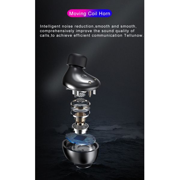 Auto Pairing TW80 IPX5 Sweatproof Wireless Bluetooth Earbuds