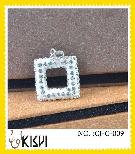 Cheap High quality guarantee square CZ crystal & 925 silver handcrafted crystal jewelry for sale