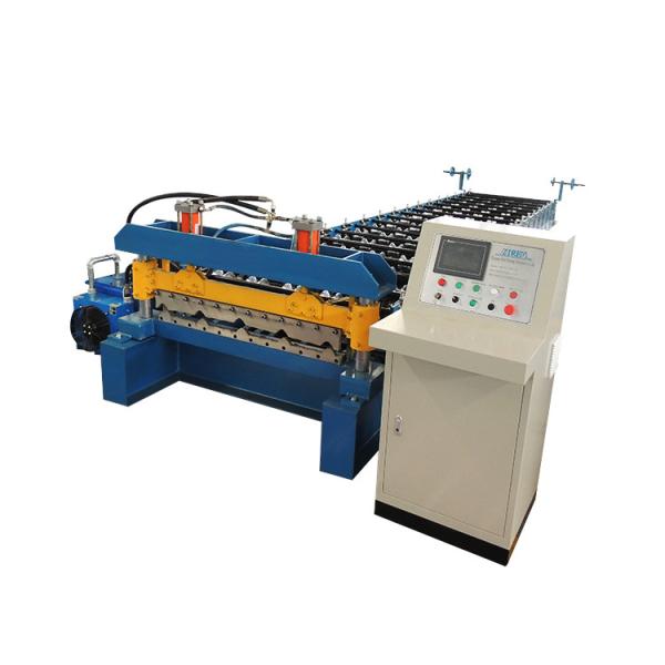 Cheap PPGI Corrugated Sheet Roll Forming Machine , Metal Roof Roll Forming Machine Non Scratch for sale