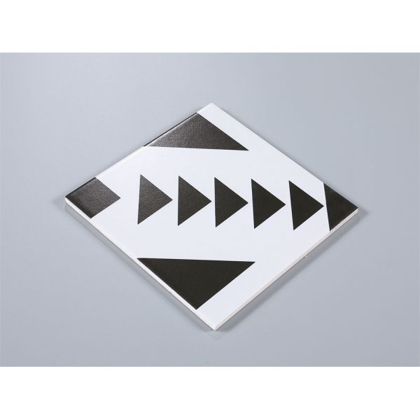 Black White Ceramic Rustic Tile 20x20cm AAA Grade Non-Slip