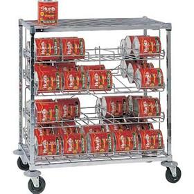 Cheap Mobile Can Storage Rack Kits 4 Tier Heavy Duty Shelving Unit High Capacity for sale