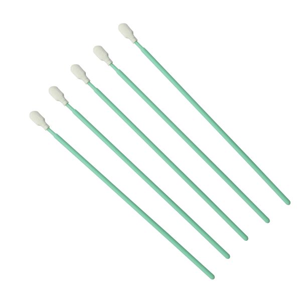 TX761 Lint Free Green Stick Optical Cleaning Polyester Swab ESD Cleanroom Swab