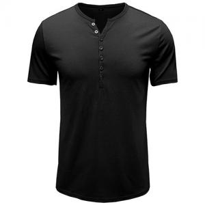 Best 2021 Trend Fashionable Solid Short T-Shirt For Men V-Neck T-Shirt For Men wholesale
