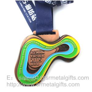 China Enamel Sports Prize Medals With Colour Filled, Soft Enameled Metal prizing Medals on sale