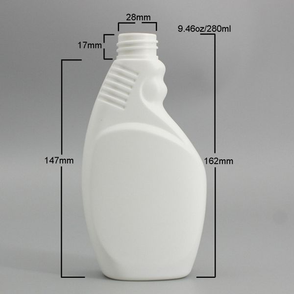 White HDPE 280ml Bleach Resistant Spray Bottle
