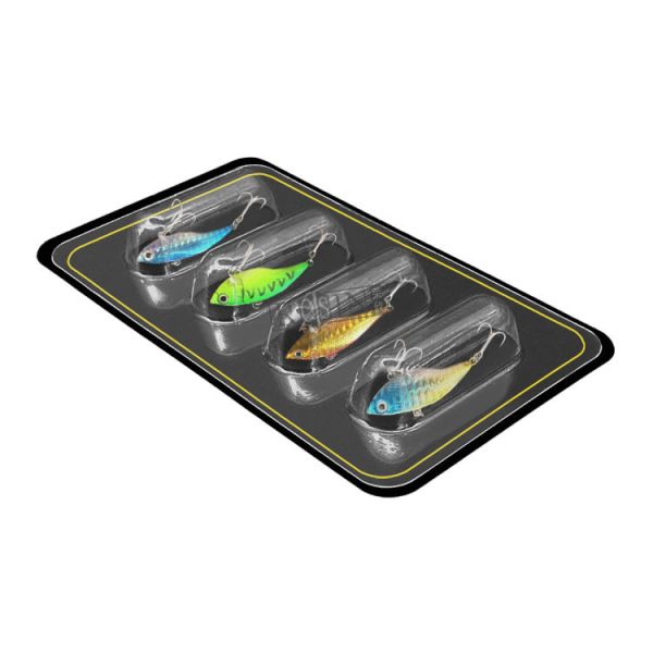 Transparent Pet Fishing Lure Clamshell Packaging With Card Insertion