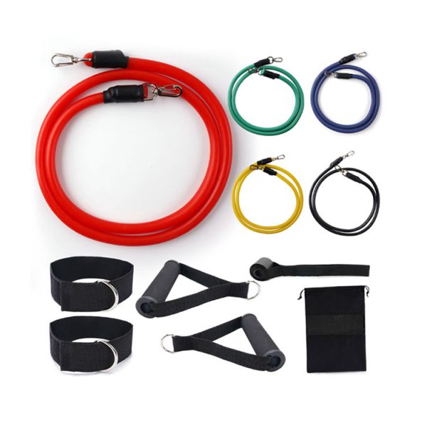Yellow Blue Bodylastics Stackable Tube Resistance Bands Latex