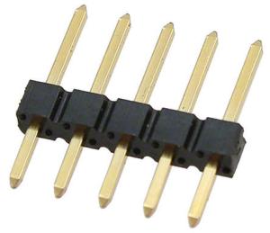 Best PCB Mounting Straight Pin Header , 1x5 pin Pitch 2.54mm Pin Header wholesale