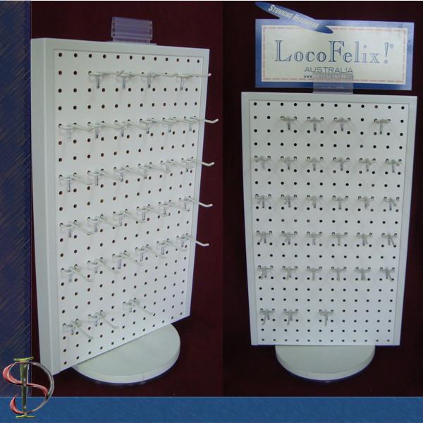 Cheap Pegboard countertop rotating display rack / Display Rack on table / Metal Hooks Display Stand / Rotating Countertop Rack for sale