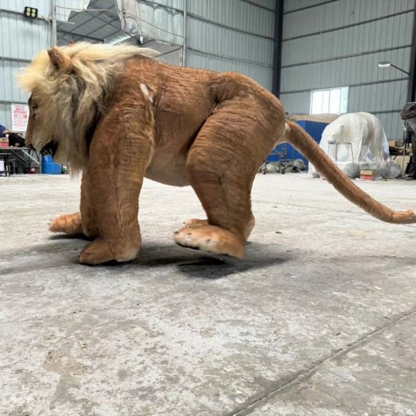 Theme Park Customized Realistic Animatronic Lion Costume Animal Suit