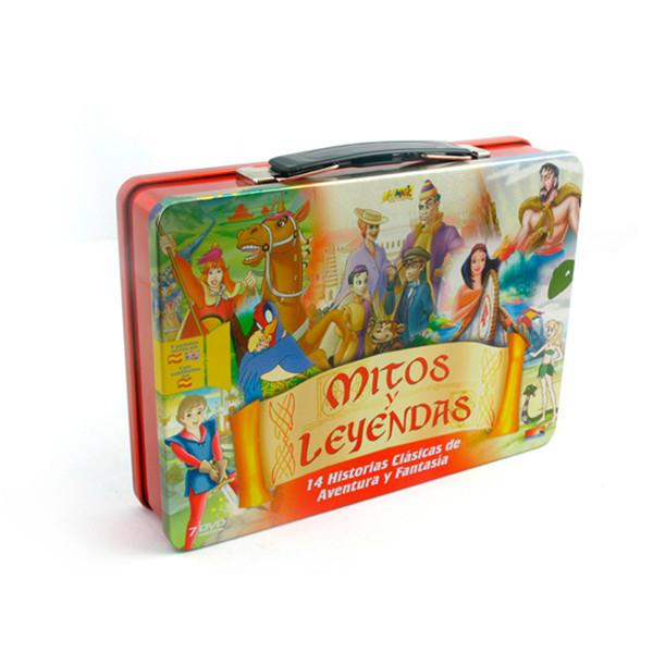 Cheap Rectangular handle tin box with hinge for sale