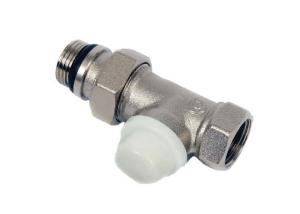 China Straight Radiator Lockshield Valve Manifolds For Heating CCRDTV2002 on sale