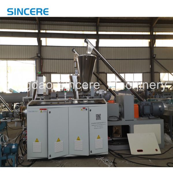 Waste PVC WPC Plastic Pelletizing Line Granulating Machine Hot Cut Type