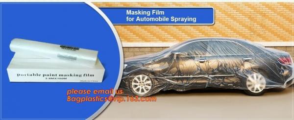 Outdoor Used Blue Paper Taped Outdoor Used Cloth Tape Masking Auto Used Pretaped Masking Film Taped Masking Film Pretape