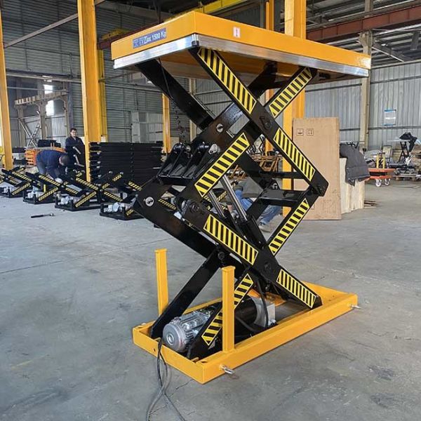 4000kg Double Scissor Hydraulic Lift Table Max Height 2050mm