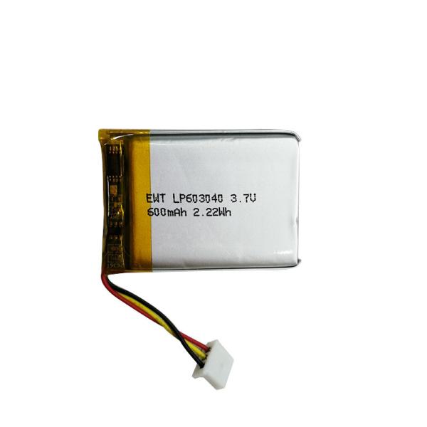 Cheap JST/Customized Connector Type NO for Lithium Polymer Battery LP603040 for sale