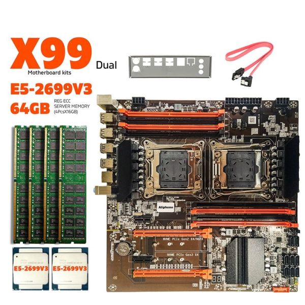 Customized X99 Motherboard With 64GB DDR4 2133MHz Server Memory Combo Kit And PCI-Express X16 Ports